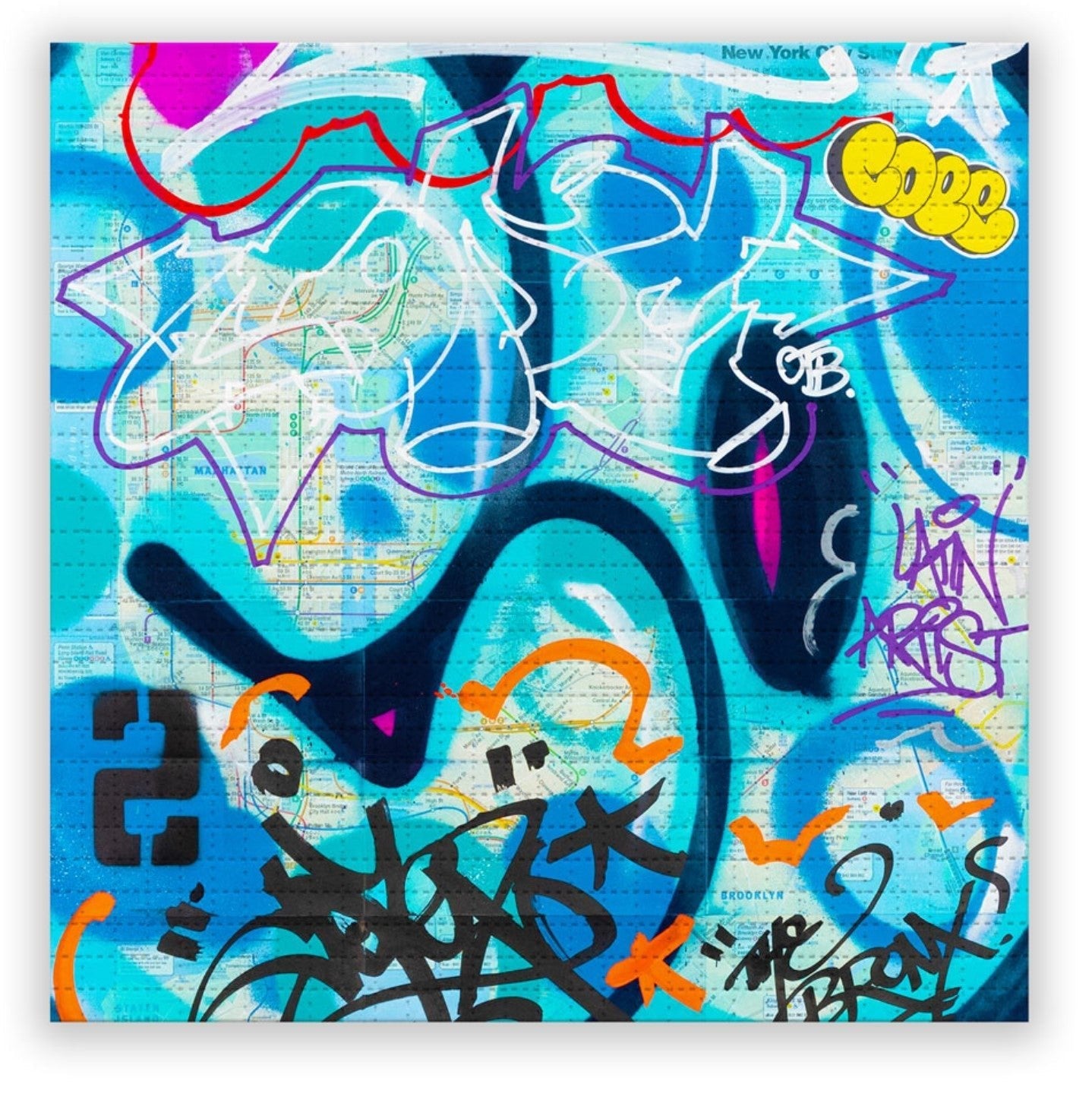 NY Tripway Map V Blotter Paper Archival Print by Cope2- Fernando Carlo