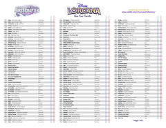 Printable Master Set Checklist for Lorcana 1st Chapter : r/LorcanaCollectors