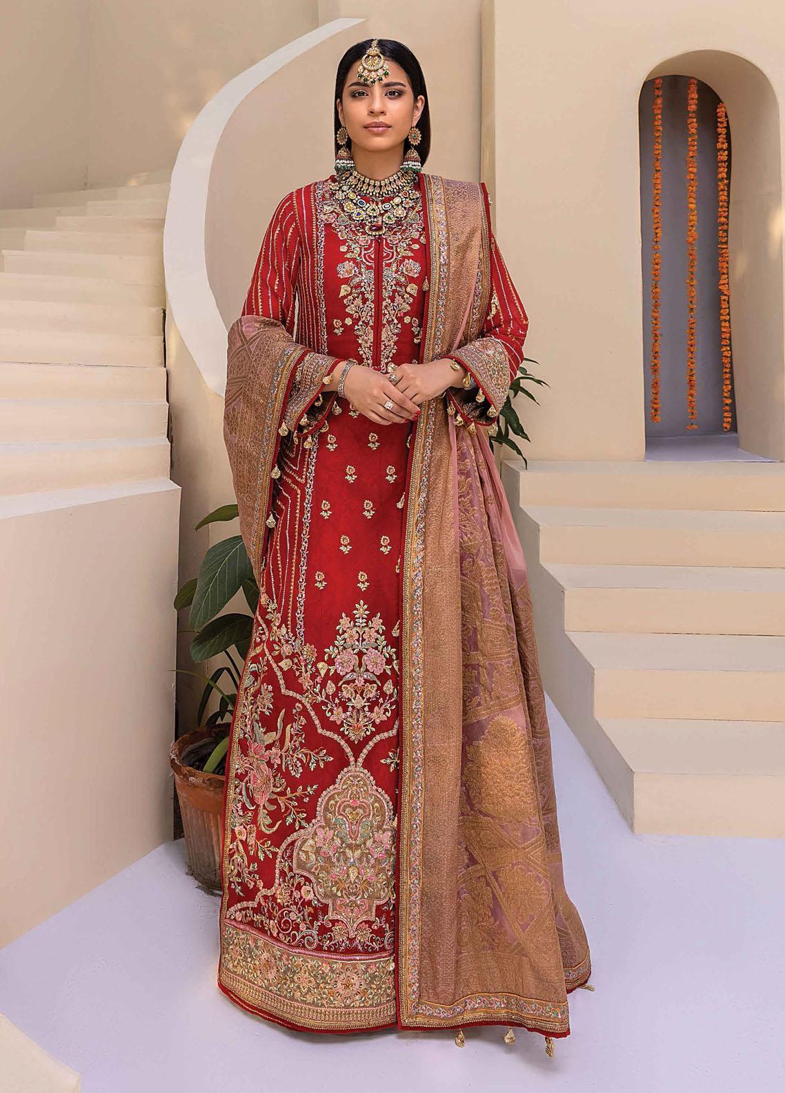 Heritage Collectables By Rang Rasiya Embroidered Organza Suits Unstitched 3 Piece RR-FH-21-D1 Rajwaraa - Wedding Collection