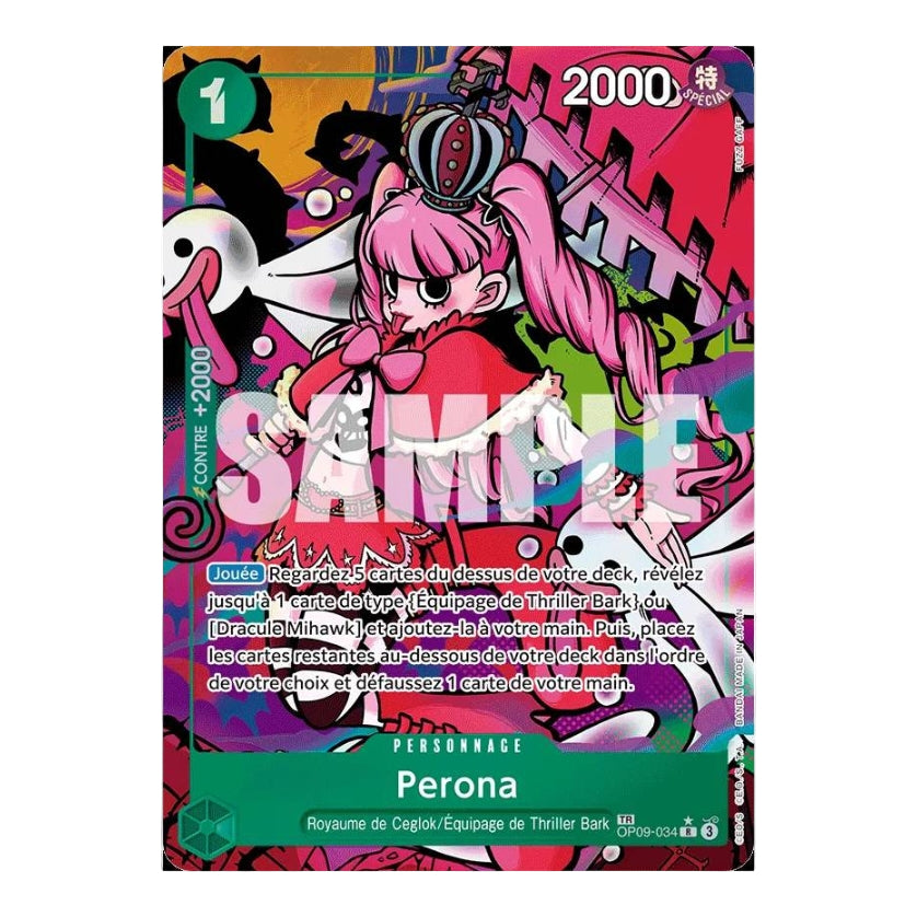 One Piece Card Game: Perona OP09-034 Treasure Rare - French