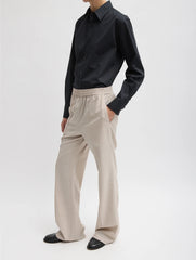 Tropical Wool Regular Scottie Jogger in Oatmeal Melange