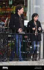 Shannen Doherty smoking a cigarette while walking with her boyfriend, photographer Kurt Iswarienko Dublin, Ireland - 20.11.09 Stock Photo
