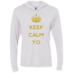 Keep Calm Yo Triblend Long Sleeve Hoodie Tee
