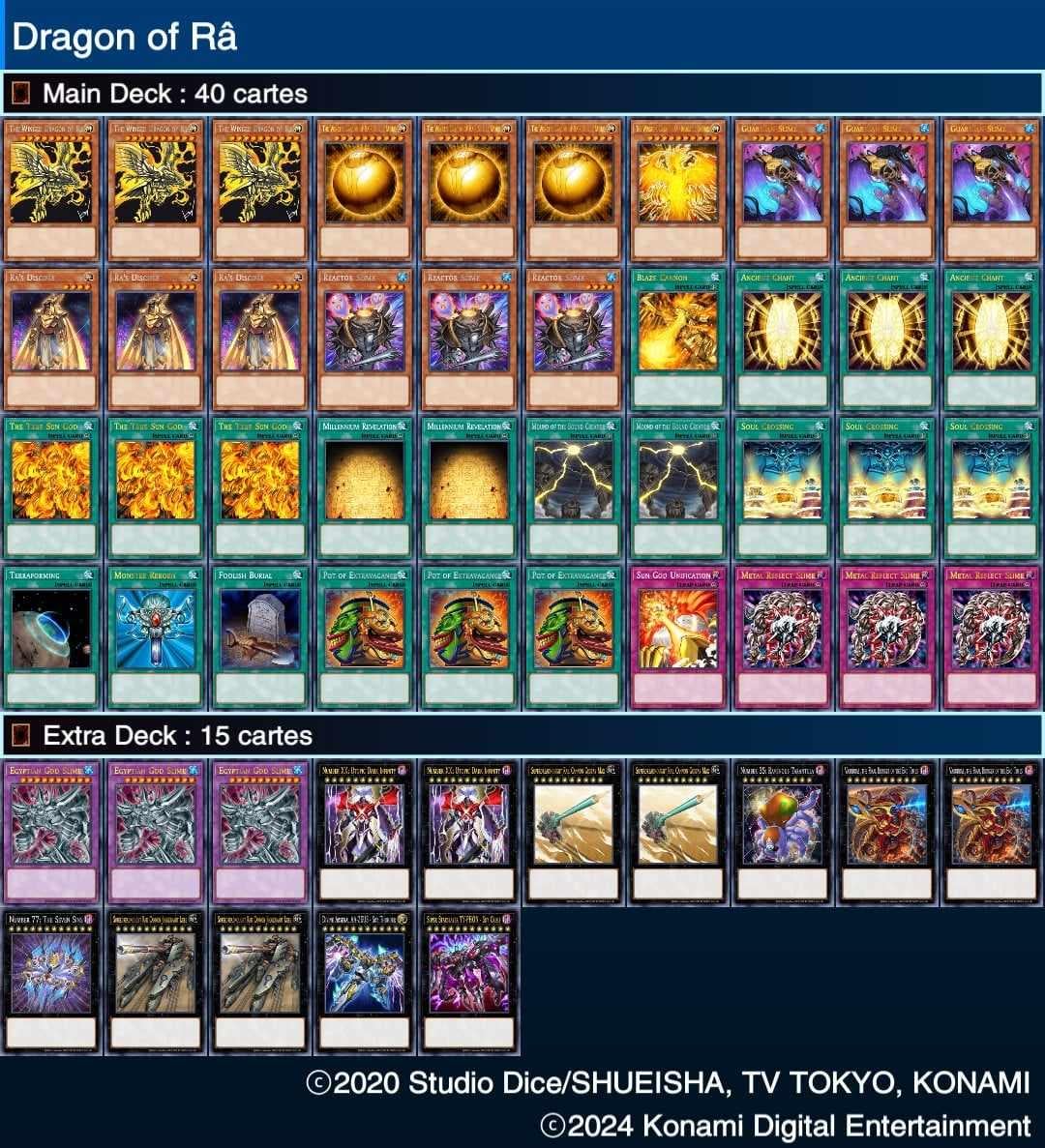 Winged Dragon of Ra Master Duel deck list help needed : r/yugioh
