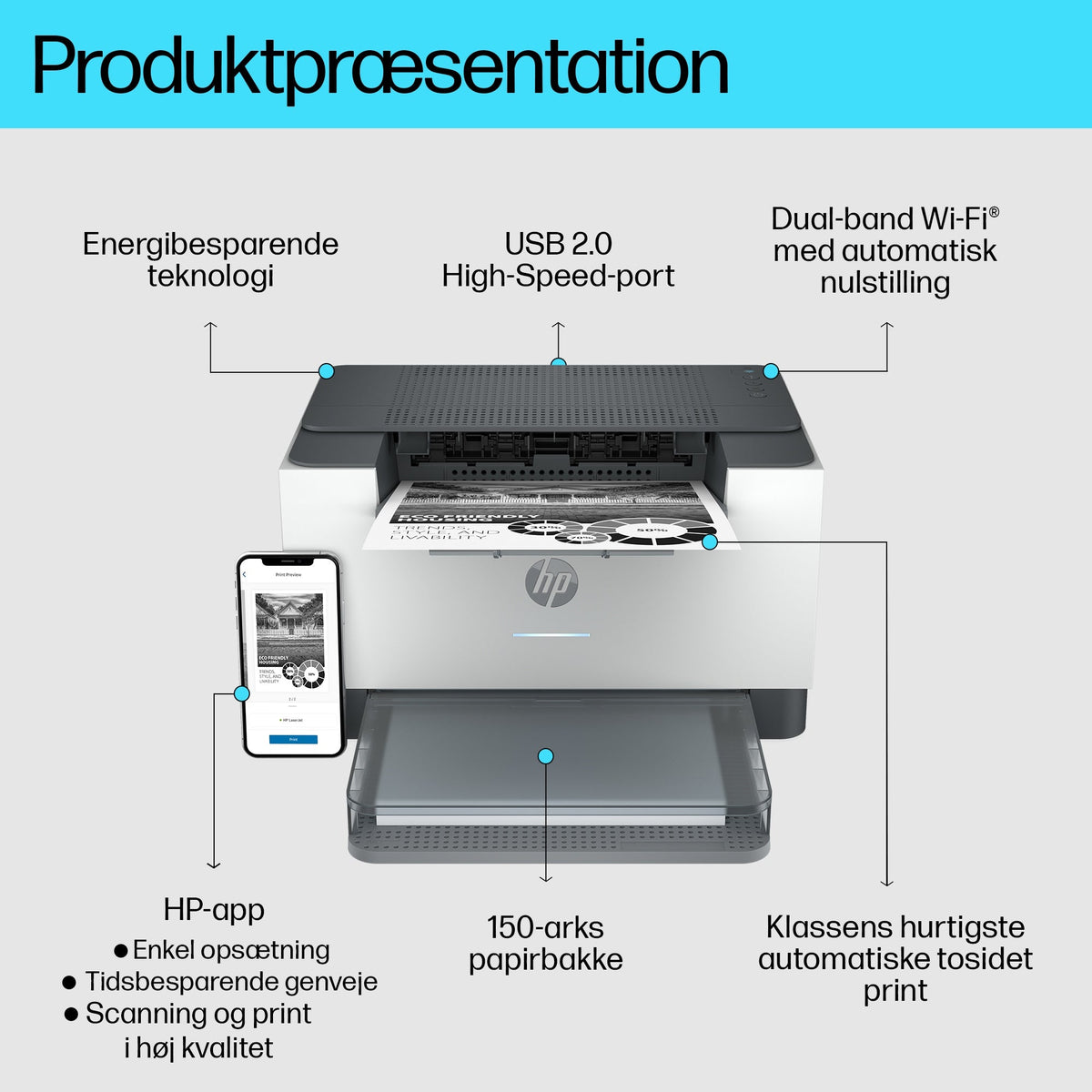 HP LaserJet M209dw Printer