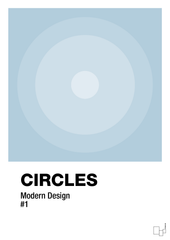 plakat: circles #1 - heavenly blue-Illustrationer-A1two3