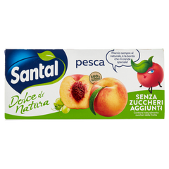 SANTAL PESCA DOLCE DI NATURA PESCA no added sugar 3x200ml 600ml (8 in a box)available from our italian retail store