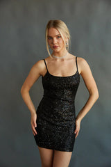 Selena Open Back Sequin Mini Dress