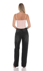 Mid Rise Baggy Jeans in Black