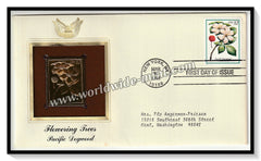 1998 USA Flowering Trees  Pacific Dogwood - Gold Replica FDC #FE124