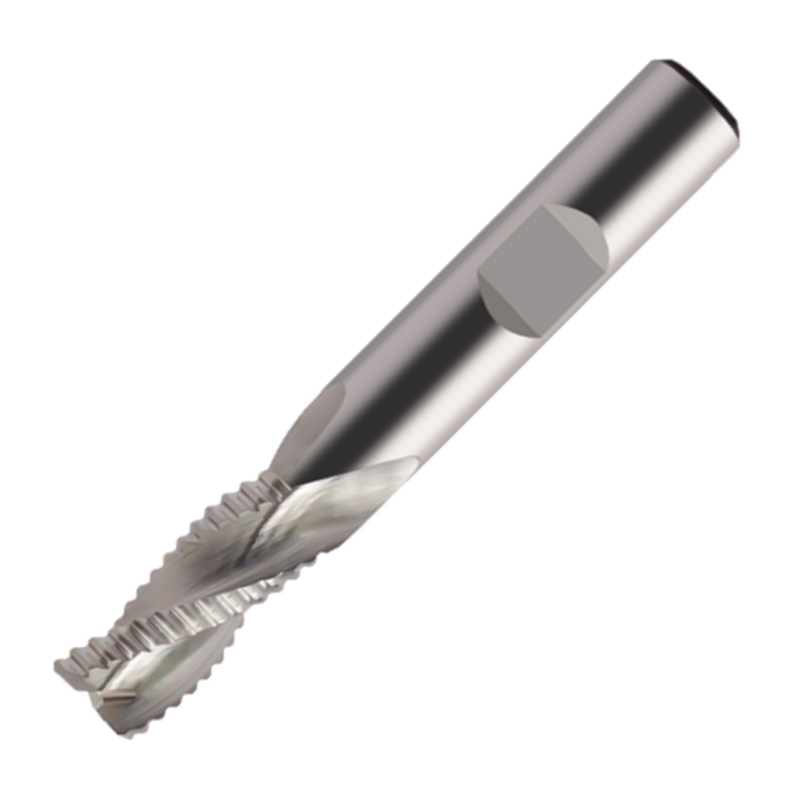 Europa Tools Carbide End Mill 3 Flute - Rougher Chamfer Edge - Standard Length For Aluminium - Flatted Shank - ALU XP - 16mm