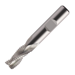 Europa Tools Carbide End Mill 3 Flute - Rougher Chamfer Edge - Standard Length For Aluminium - Flatted Shank - ALU XP - 16mm
