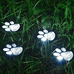 LumiPfote Solarleuchte Pfotenform LED warmweiß Garten