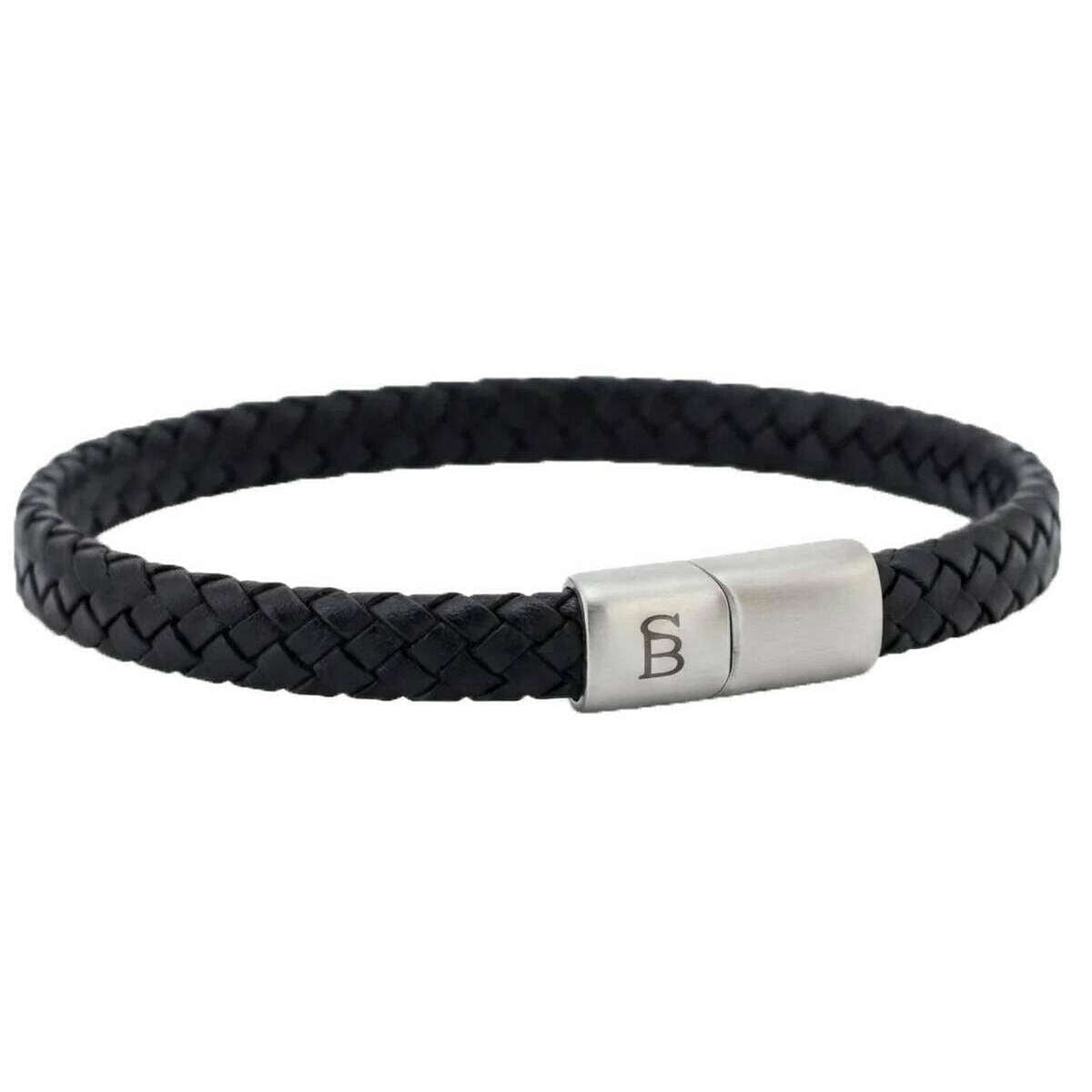 steel-barnett-riley-sleek-braided-leather-bracelet---black-35896669