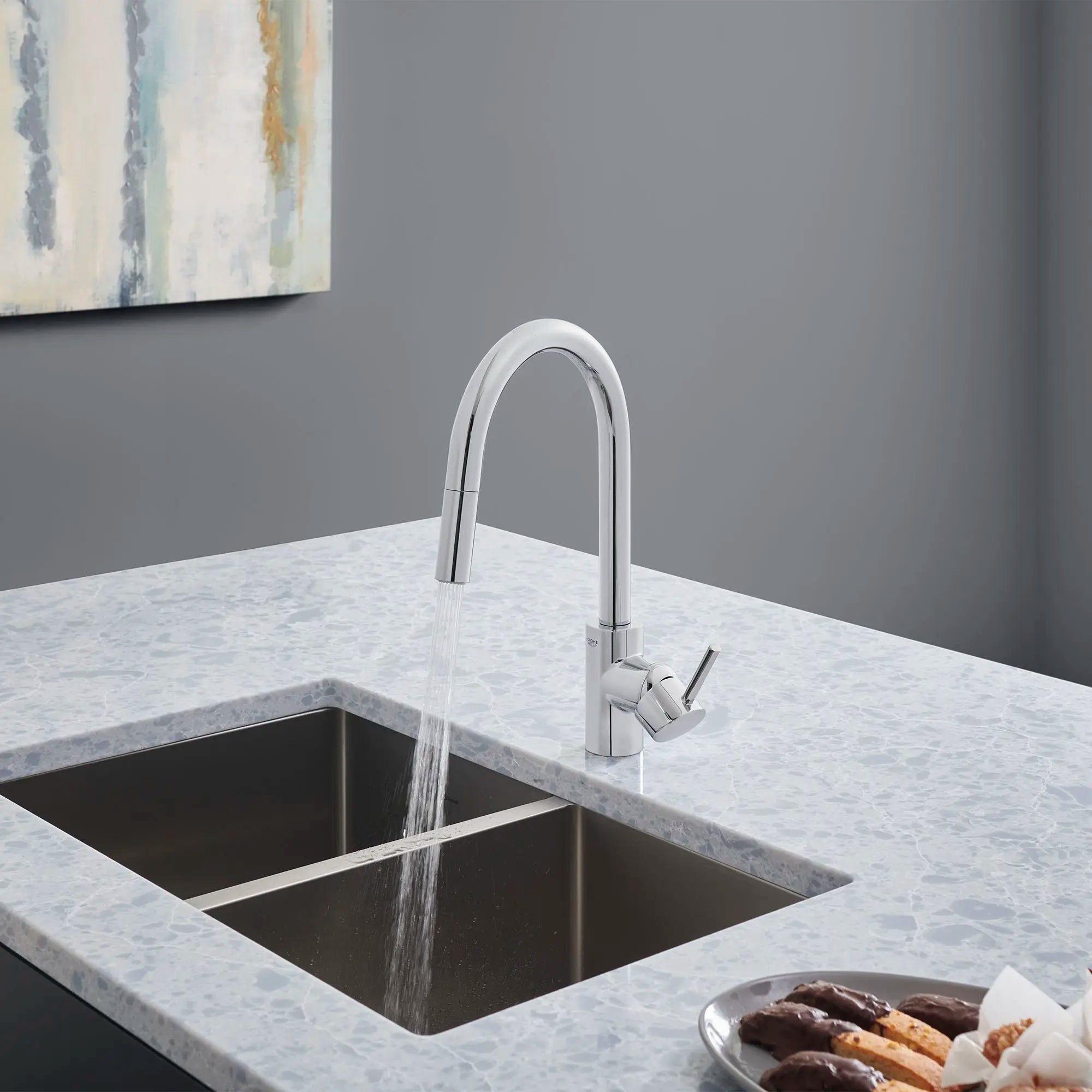Concetto™ Robinet de cuisine rétractable à poignée simple et double jet 6,6 L/min (1,75 gpm)