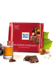 (NON-HALAL) RITTER SPORT RUM RAISIN & HAZELNUT 100GM