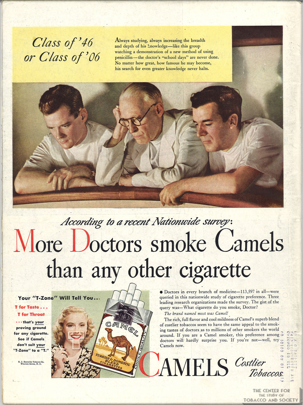 The “More Doctors Smoke Camels” Campaign – The Center for the Study of  Tobacco and Society