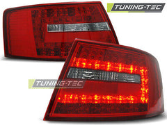 FANALI POSTERIORI A LED ROSSO BIANCO per A6 C6 BERLINA 04.04-08