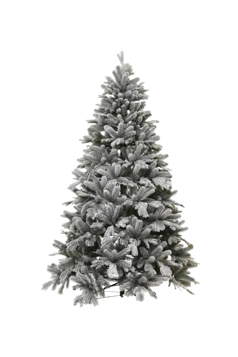Künstlicher Weihnachtsbaum mit Schnee - Elsa, 300 cm, Kunstbaum von aplanta, in Grün weiß, für drinnen