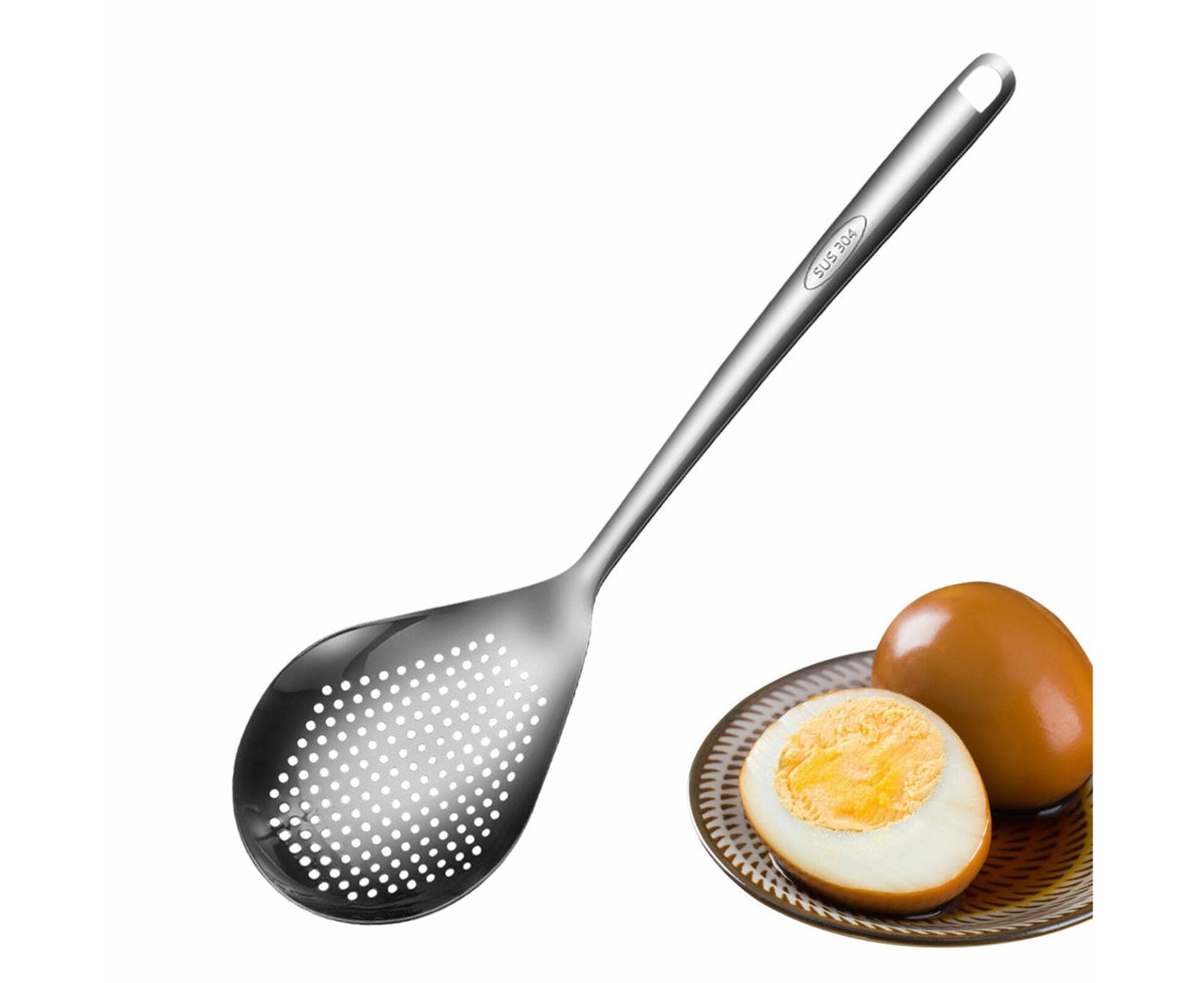 Kitchen Skimmer Spoon Stainless Steel Slotted Colander Cooking Strainer Spoon