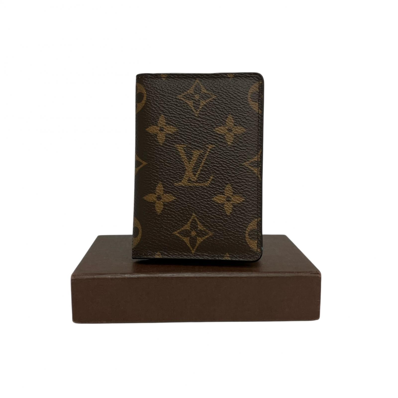 ☆ LOUIS VUITTON 路易·威登 Brown Coated Canvas LV Monogram Card Holder 啡色塗層帆布LV經典花紋卡套-267011195