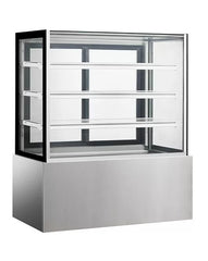 Commercial Square Glass Refrigerated Cake Display Showcase - 360L