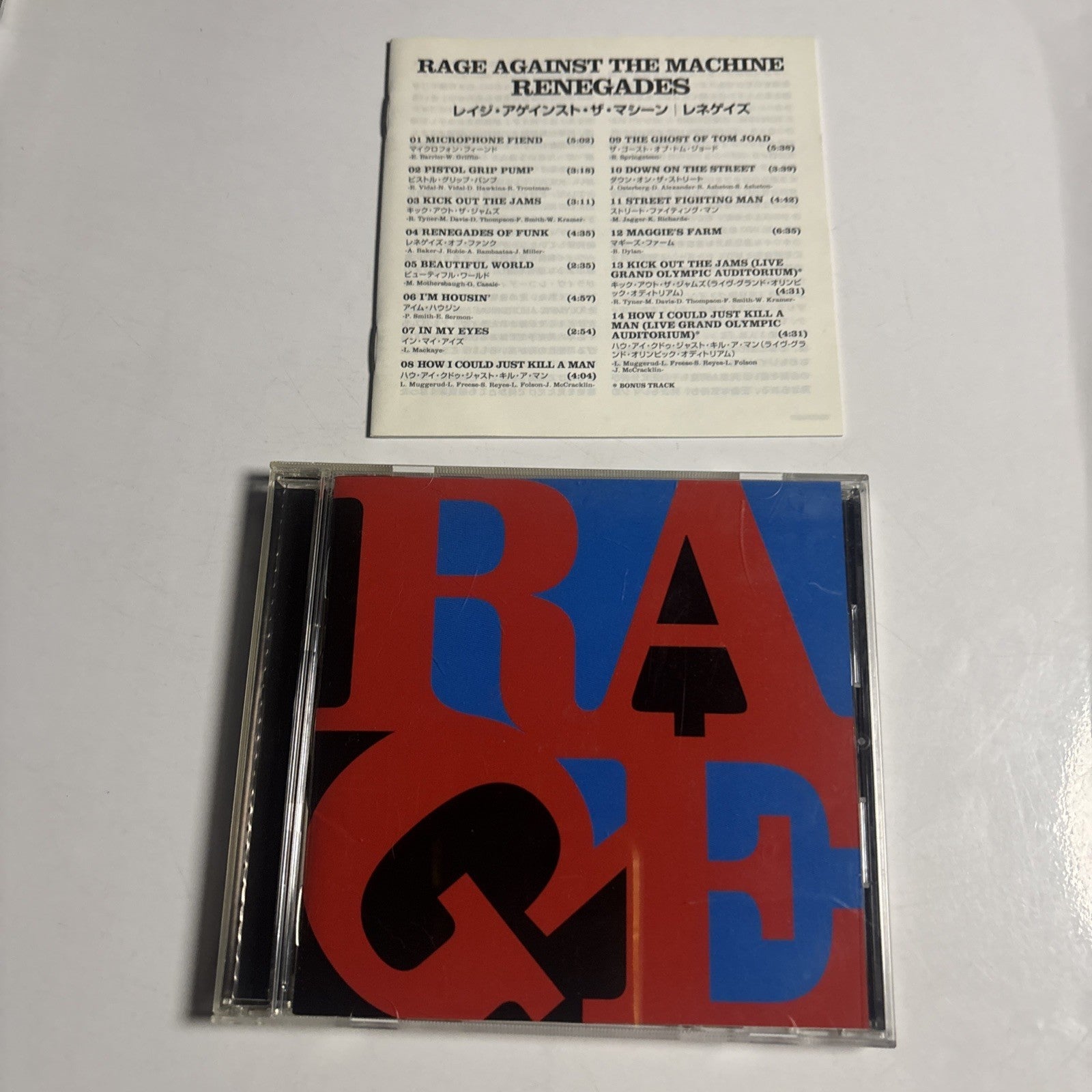 Rage Against The Machine – Renegades (CD, 2000) Japan Bonus Track SRCS 2407