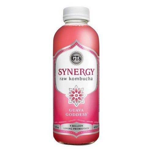 GT's, Organic Synergy Kombucha Guava Goddess, 480 Ml (Case Of 12)