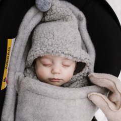 Zaffiro Fußsack Mini Wool Grey - warmer Fußsack für Kinderwagen | Oli & Lola