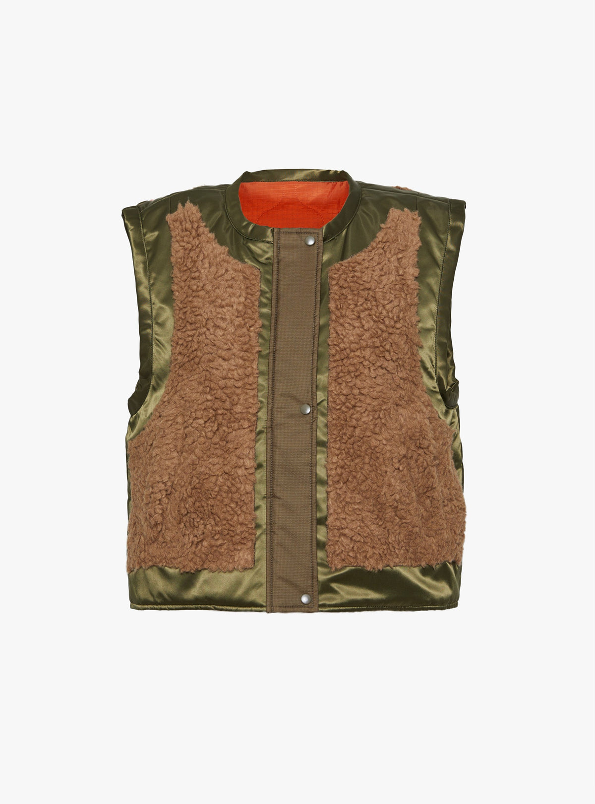 Jensa Gilet Khaki Orange from Bellerose at Couverture & The Garbstore
Front