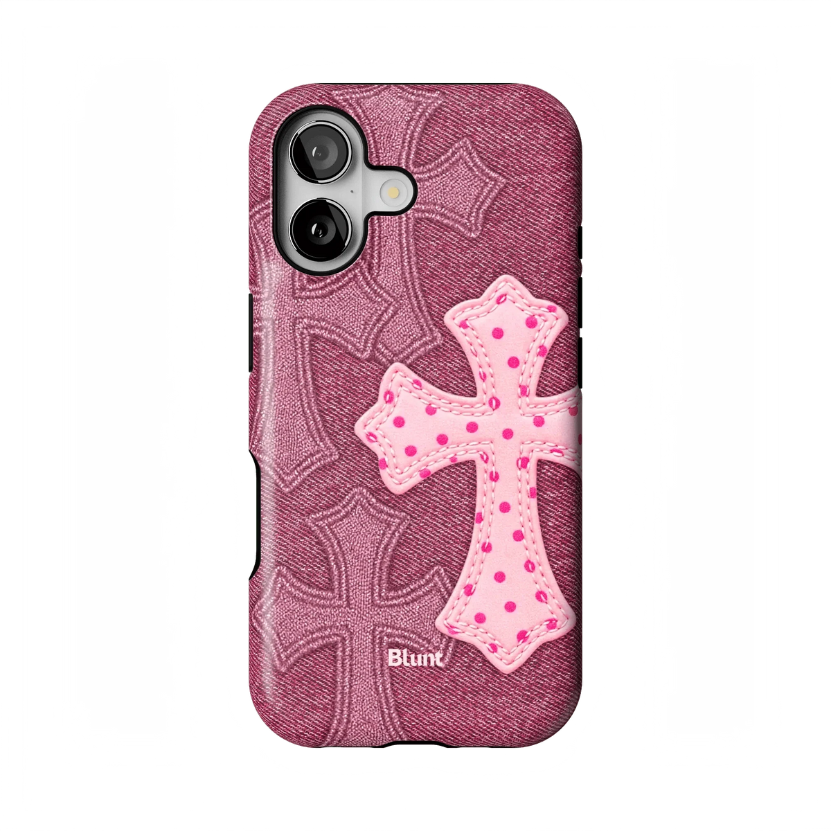 Pink Dottie Cross iPhone Case