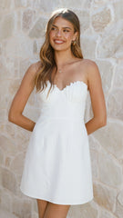 Lana Strapless Mini Dress - White