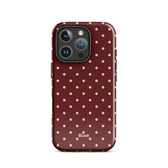 Burgundy Dot iPhone Case