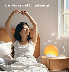 Wake-up Lampe | Wake-up Lampe - Lysterapilampe M. 26 Søvnlarmlyde - HFiD™ - DELUXECOVERS.DK