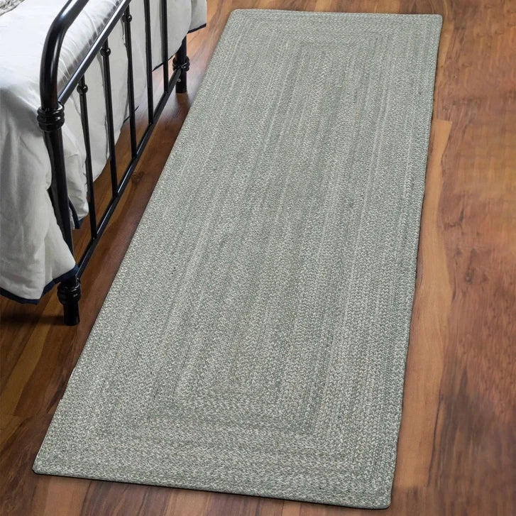 Obeetee Layla Braided Runner Rug, Green,  2’3” x 8’