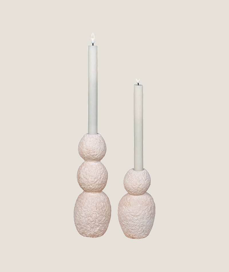 Ljushållare Natural cement 2 set Beige