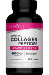 NeoCell Grassfed Collagen Peptides + Vitamin C & Biotin 270 counts DLC: Mai/2028
