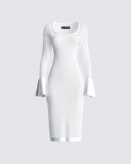 Women's ivory midi dress – FINESSE