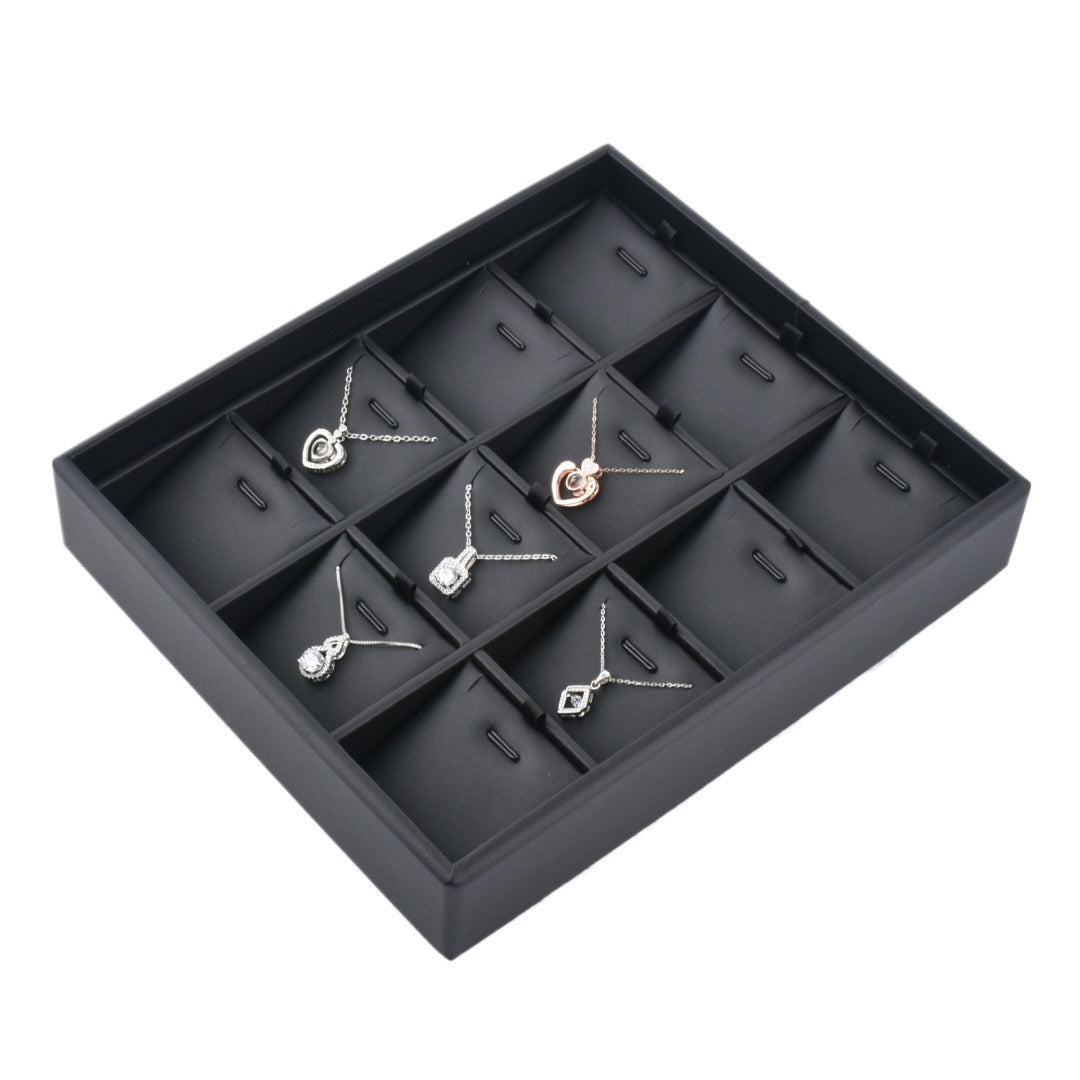 Black PU Ultra-Light 12-Comp.Pendant Display Tray