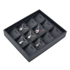 Black PU Ultra-Light 12-Comp.Pendant Display Tray
