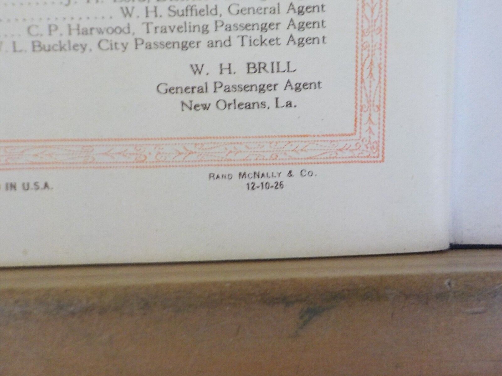 New Orleans and the Gulf Coast Illinois Central Railroad 1926 Stapled soft cover