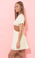 Cutout Dress in Ivory