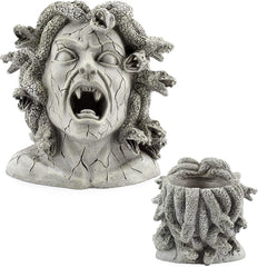 Resin Medusa Head Planter (Large) - sh1945dar0Medusa