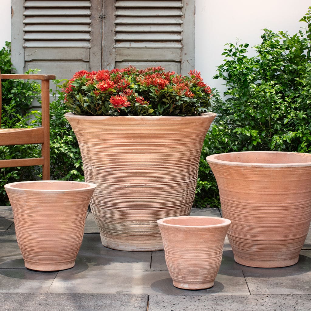 Campania International Lapo Planter in Terra Cotta Set