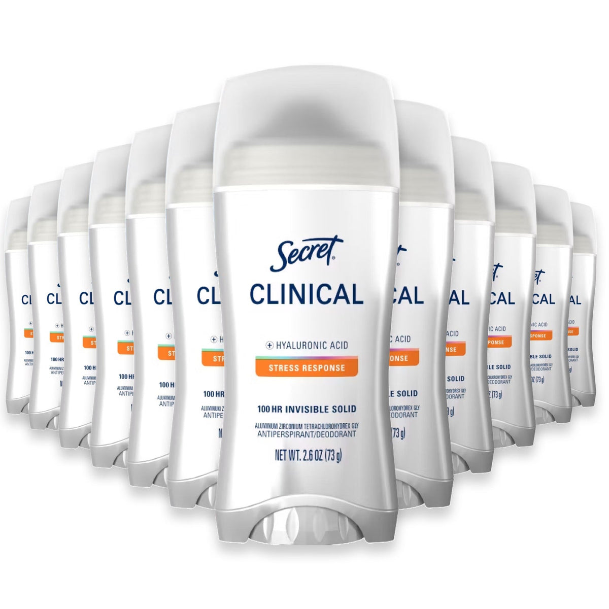 Secret Clinical Strength Invisible Solid 2.6oz, Stress Response  - 12 Pack