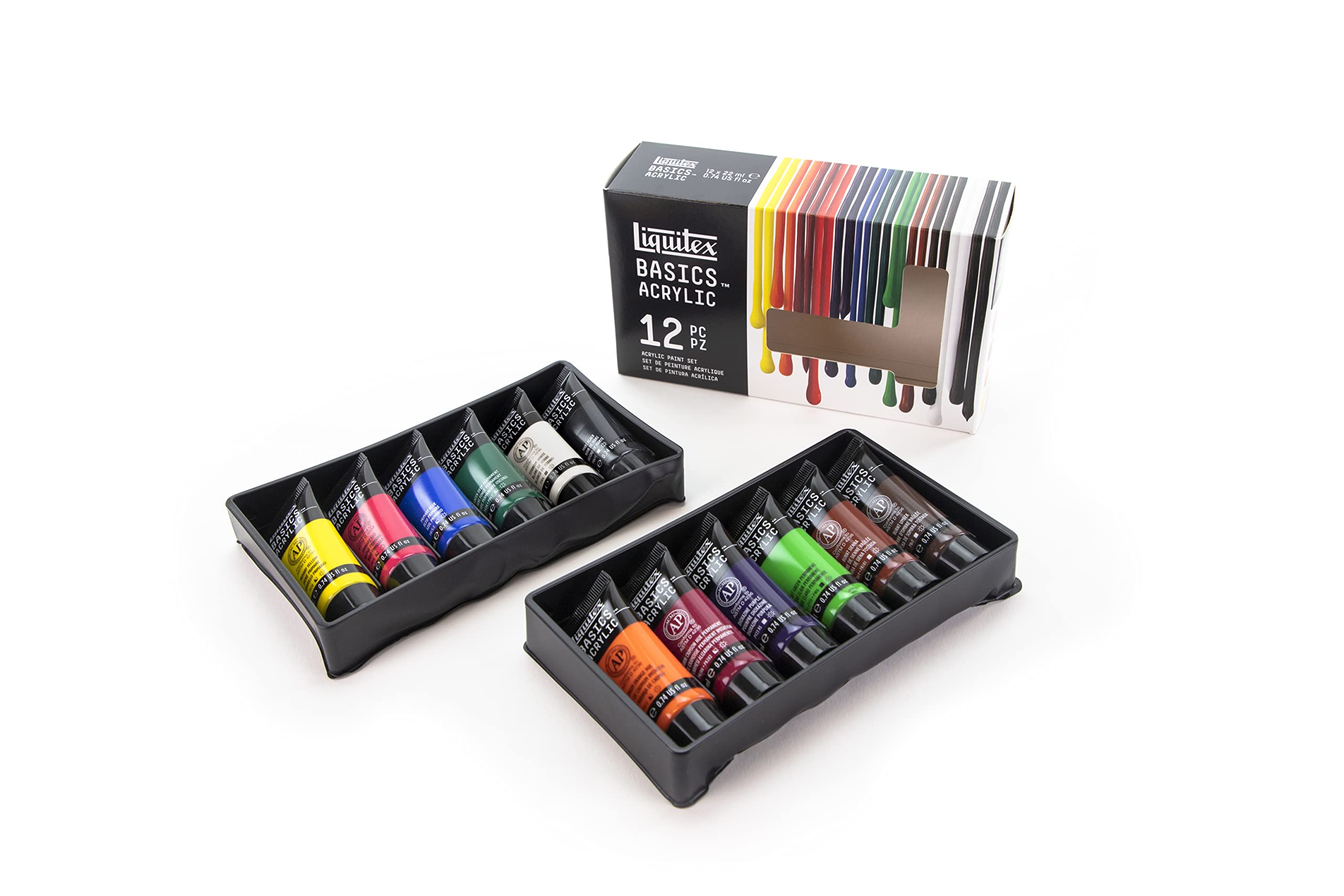Liquitex Basics Acrylic Paint, Set, 22 ml (Pack of 12)