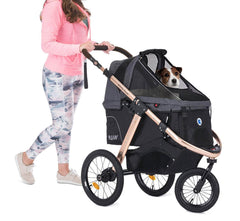 HPZ™ PET ROVER RUN Performance Jogging Sports Stroller for Small/Medium Dogs, Cats and Pets (Black) - HPZ™ PET ROVER