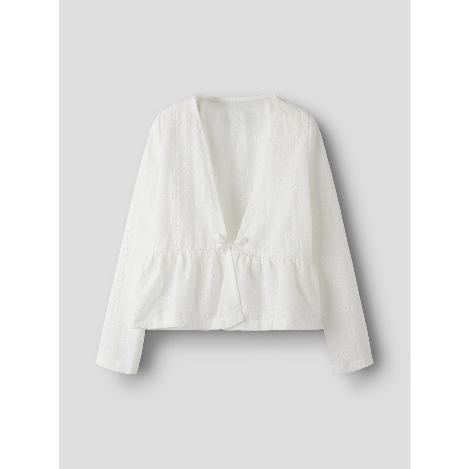 Name It Bright White Nkfkarlina Ls Skjorte