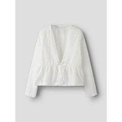 Name It Bright White Nkfkarlina Ls Skjorte