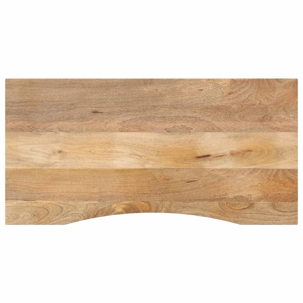 Bordplade Med Kurvet Form 110X50X2,5 Cm Ru Massivt Mangotræ